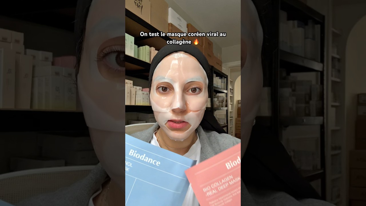 On test le masque viral K-beauty au collagène Biodance #skinorea #skincare #biodance #koreanskincare